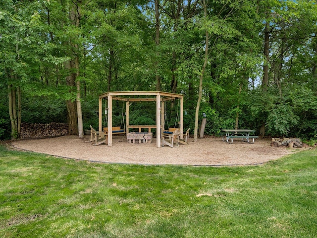 1397 Horseshoe Rd, Delaware, OH 43015 - view of play area featuring a lawn