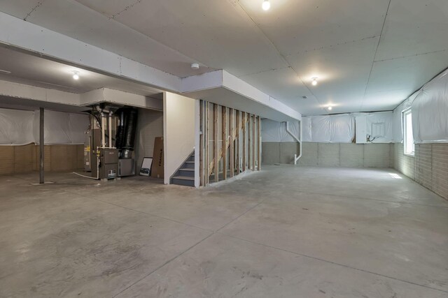 211 Whitetail Trl, Johnstown, OH 43031 - basement with heating unit and stairway