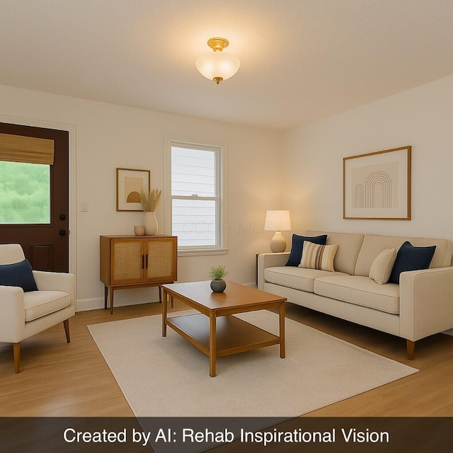 301 W Marion St, Mount Gilead, OH 43338 - living area with light wood finished floors