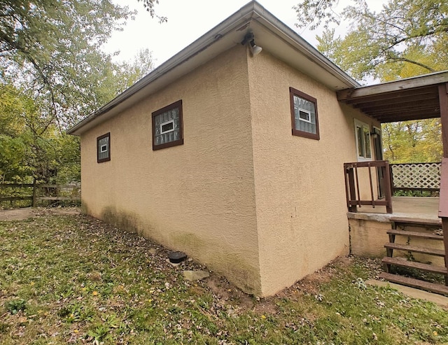 2108 Paul Dr, Columbus, OH 43211 - view of home's exterior featuring stucco siding