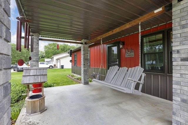 14609 Hock Hocking Rd, Logan, OH 43138 - covered porch featuring a lawn