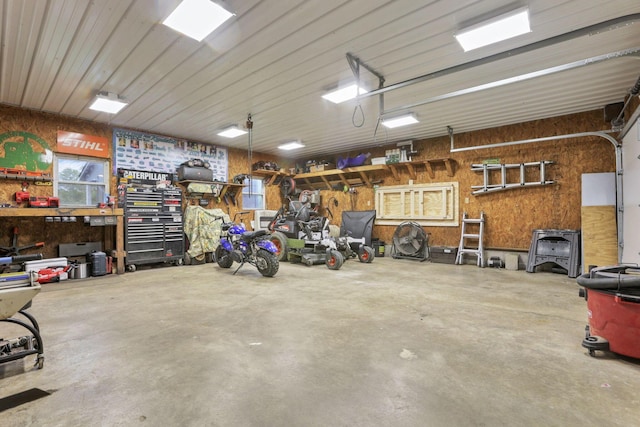 14609 Hock Hocking Rd, Logan, OH 43138 - garage with a workshop area