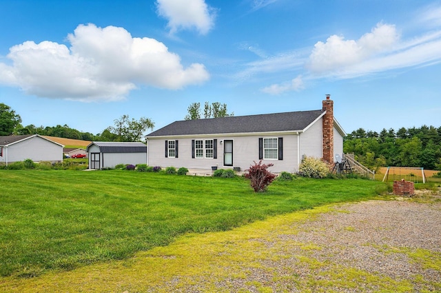 9842 State Route 757 NW, Somerset, OH 43783 - view of front of home with a chimney and a front lawn