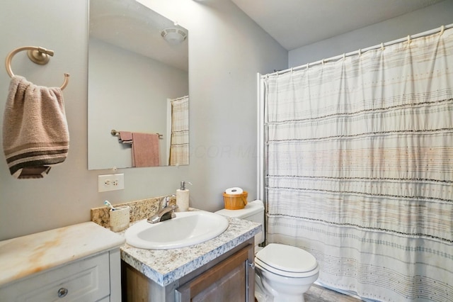 9842 State Route 757 NW, Somerset, OH 43783 - full bathroom featuring vanity, toilet, and a shower with curtain