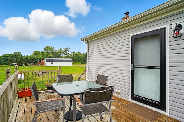 9842 State Route 757 NW, Somerset, OH 43783 - deck featuring outdoor dining space and a lawn