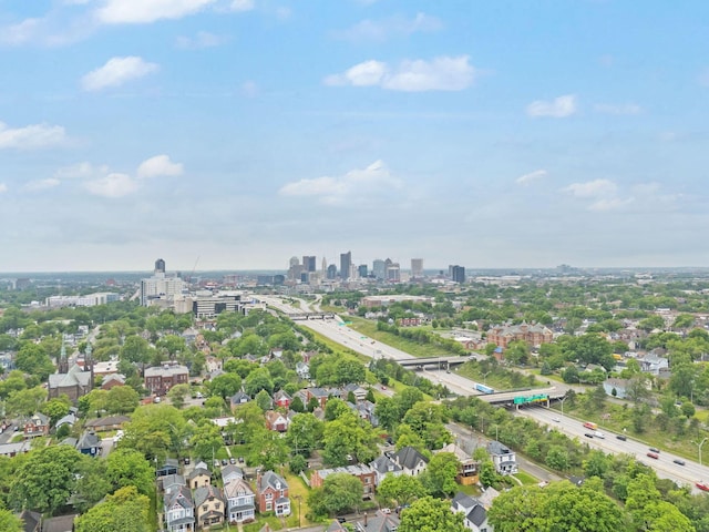 663 Wilson Ave, Columbus, OH 43205 - aerial overview of property's location with nearby urban area and a major roadway
