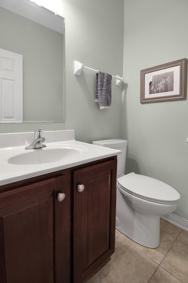 7313 Bromfield Dr, Canal Winchester, OH 43110 - bathroom with vanity, toilet, and tile patterned flooring
