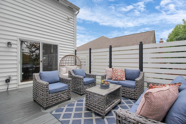 7313 Bromfield Dr, Canal Winchester, OH 43110 - wooden deck with outdoor lounge area