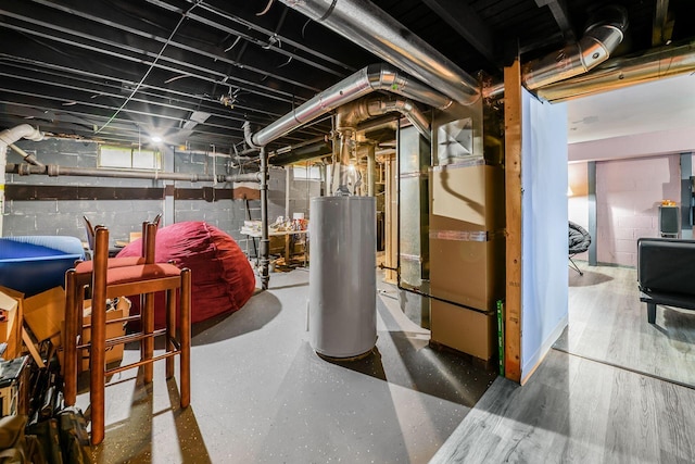 4351 Broadhurst Dr, Columbus, OH 43213 - basement featuring water heater and heating unit