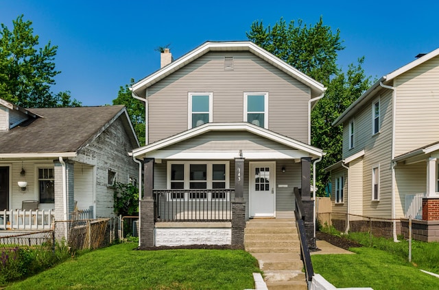 143 S Princeton Ave, Columbus, OH 43222 - traditional style home with covered porch and a chimney
