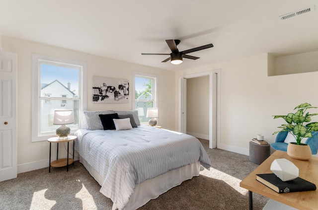 143 S Princeton Ave, Columbus, OH 43222 - carpeted bedroom featuring baseboards and ceiling fan