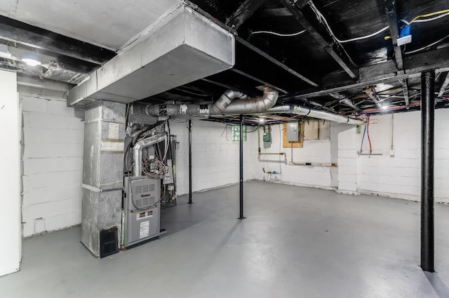 143 S Princeton Ave, Columbus, OH 43222 - unfinished basement with heating unit and electric panel