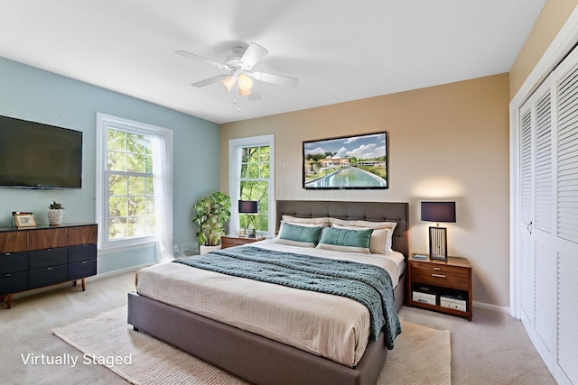 1631 Roxbury Rd Unit D2, Columbus, OH 43212 - carpeted bedroom with a closet and a ceiling fan