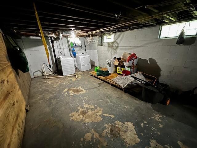 1231 E 23rd Ave, Columbus, OH 43211 - below grade area featuring washer and clothes dryer and plenty of natural light