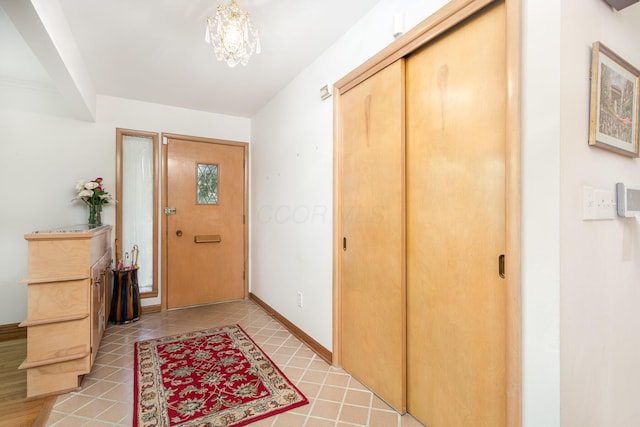 2772 Dale Ave, Columbus, OH 43209 - entrance foyer with a chandelier and baseboards