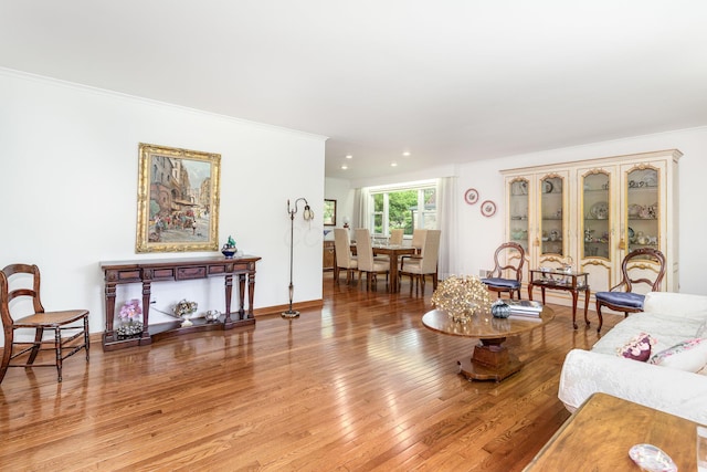 2772 Dale Ave, Columbus, OH 43209 - living area featuring light wood-type flooring and crown molding