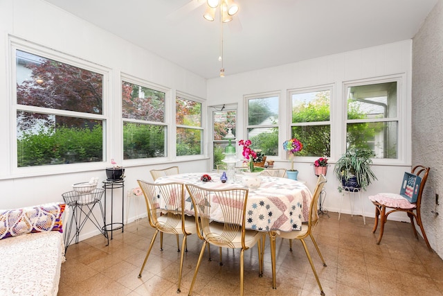 2772 Dale Ave, Columbus, OH 43209 - dining space with a ceiling fan and light floors