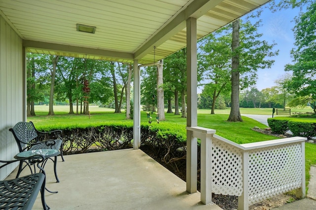 8430 Patterson Rd, Hilliard, OH 43026 - view of patio / terrace with view of scattered trees