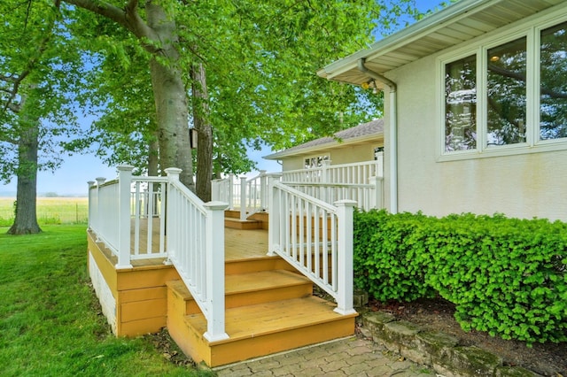 8430 Patterson Rd, Hilliard, OH 43026 - wooden terrace featuring stairs