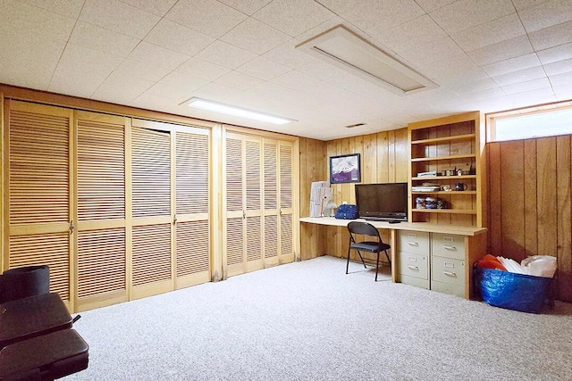 4760 Coach Rd Unit 14, Columbus, OH 43220 - office space featuring carpet, wooden walls, and built in study area
