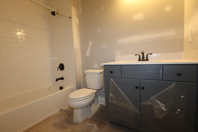 6946 Stillhouse Ln, Dublin, OH 43016 - bathroom with vanity, shower / washtub combination, and concrete floors