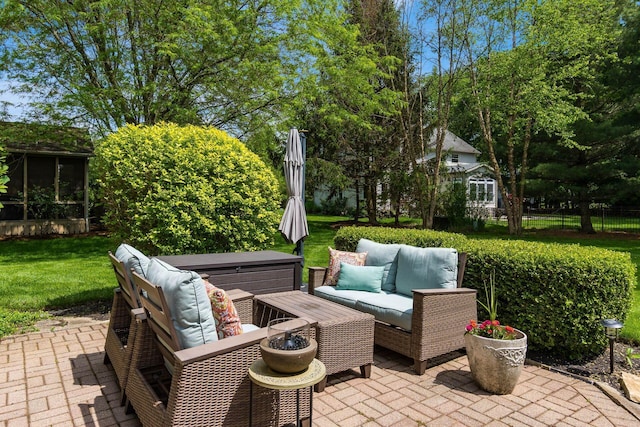2545 Bryton Dr, Powell, OH 43065 - view of patio with outdoor lounge area
