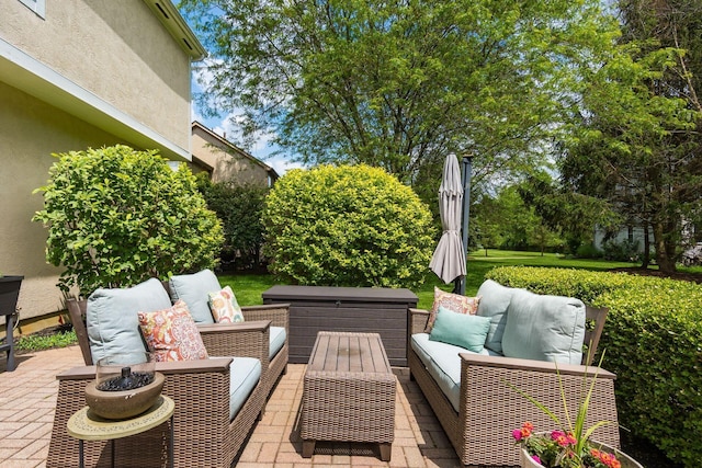 2545 Bryton Dr, Powell, OH 43065 - view of patio with outdoor lounge area