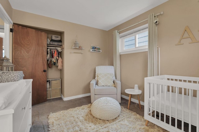 2971 Wendy Ln, Grove City, OH 43123 - bedroom with carpet, baseboards, a crib, and a closet
