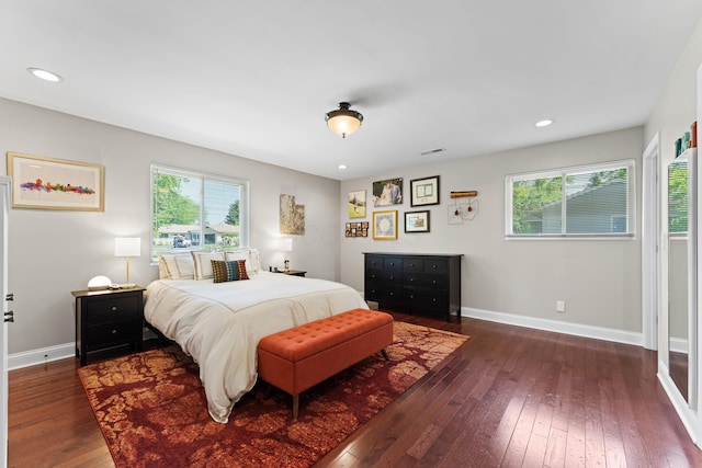 3531 Colchester Rd, Upper Arlington, OH 43221 - bedroom featuring dark wood-type flooring, baseboards, and recessed lighting