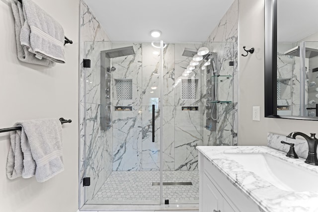 3531 Colchester Rd, Upper Arlington, OH 43221 - full bath featuring vanity and a marble finish shower