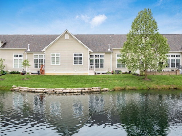 6868 Beltain Ln Unit 37B, Dublin, OH 43016 - water view with entry steps