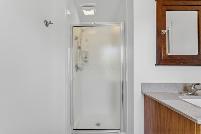 3985 Glenda Pl, Upper Arlington, OH 43220 - bathroom featuring a stall shower and vanity