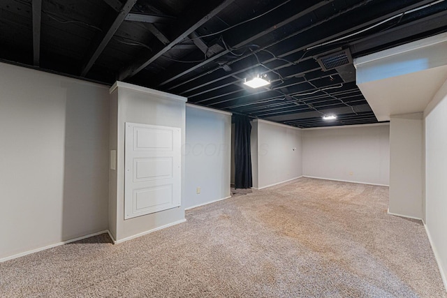 831 E Longview Ave, Columbus, OH 43224 - finished basement with carpet flooring and baseboards