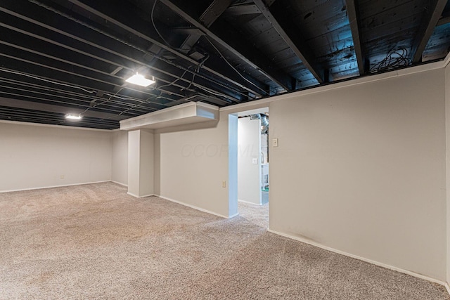 831 E Longview Ave, Columbus, OH 43224 - finished basement featuring carpet floors and baseboards