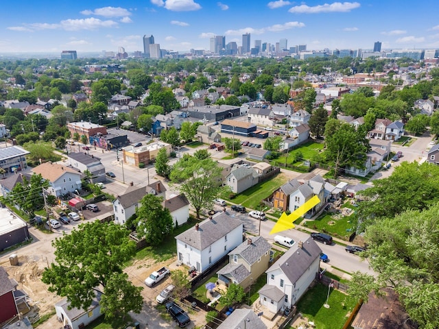 533 Stewart Ave, Columbus, OH 43206 - aerial view of property and surrounding area with skyline