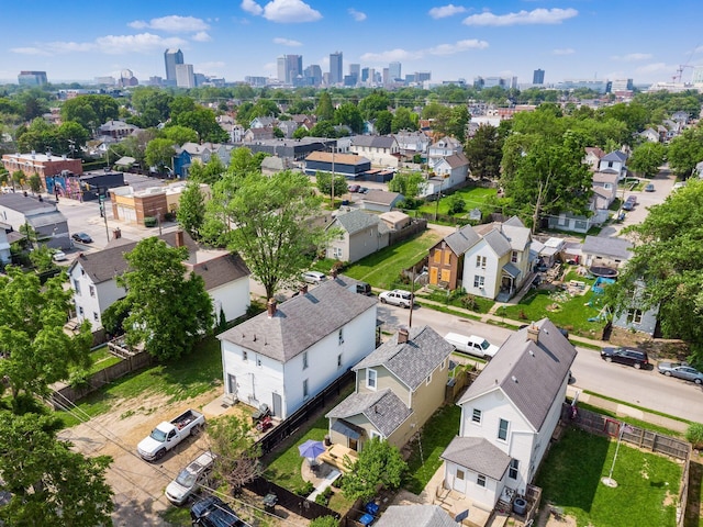 533 Stewart Ave, Columbus, OH 43206 - aerial view of residential area with city skyline
