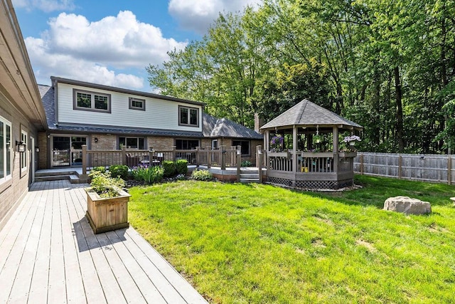 7276 Lee Rd, Westerville, OH 43081 - view of yard with a gazebo and a wooden deck