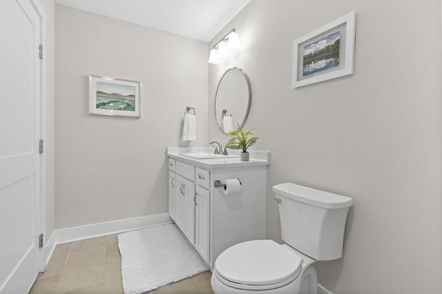 7276 Lee Rd, Westerville, OH 43081 - half bathroom with vanity, toilet, and baseboards