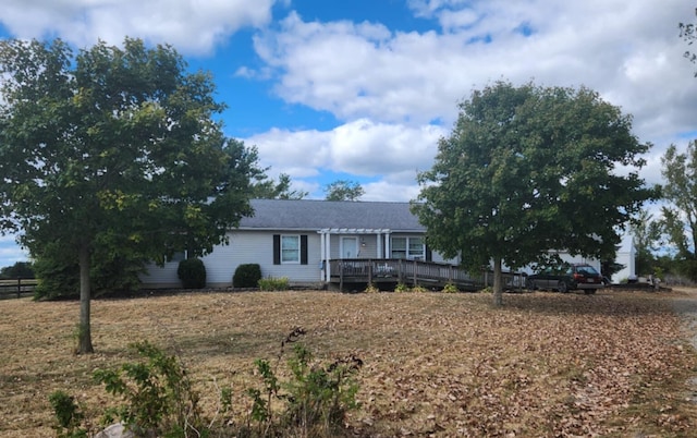 23454 Davis Rd, West Mansfield, OH 43358 - view of front of home featuring a deck