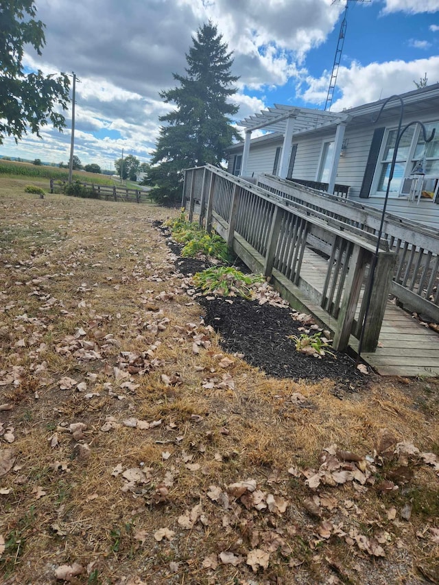 23454 Davis Rd, West Mansfield, OH 43358 - view of yard with a pergola