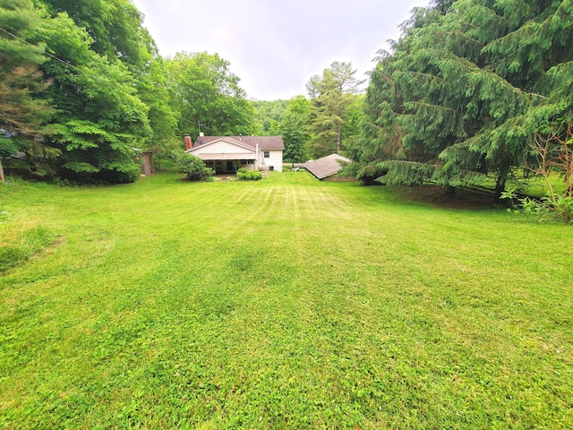 192 Bridle Path Ln, Granville, OH 43023 - view of green lawn with a forest view