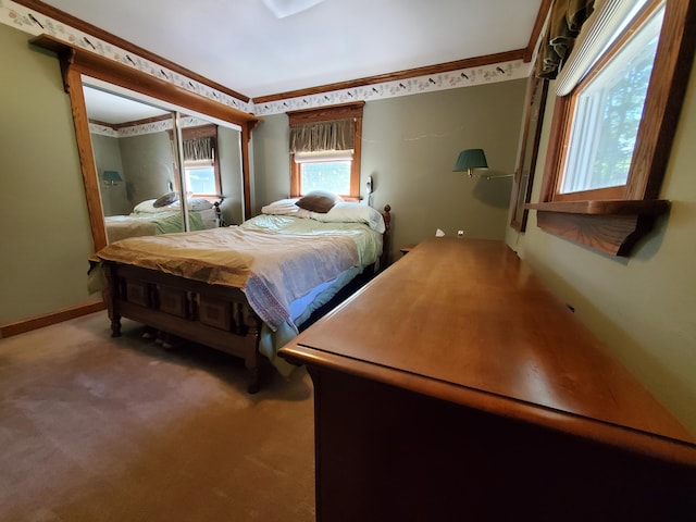 192 Bridle Path Ln, Granville, OH 43023 - bedroom with carpet, crown molding, and baseboards