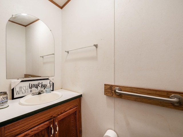 4015 County Road 25, Cardington, OH 43315 - bathroom with vanity and crown molding