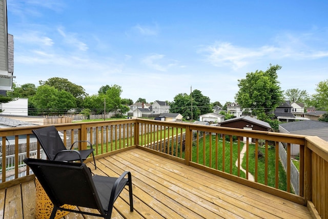 731 Siebert St, Columbus, OH 43206 - wooden terrace with a residential view
