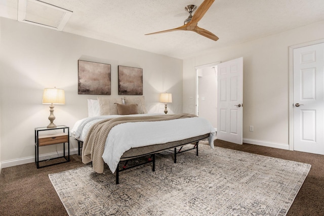 1693 Hale Ct, Columbus, OH 43228 - bedroom featuring carpet flooring, attic access, a ceiling fan, and baseboards