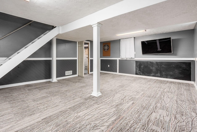 1693 Hale Ct, Columbus, OH 43228 - finished basement featuring a textured ceiling and baseboards