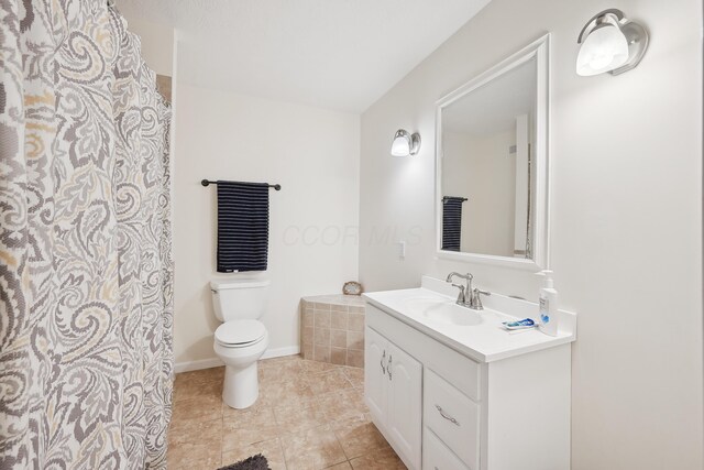 5952 Hampton Cors S, Hilliard, OH 43026 - full bathroom featuring vanity, toilet, and tile patterned floors