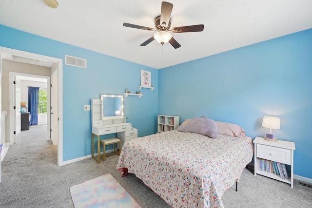 5952 Hampton Cors S, Hilliard, OH 43026 - carpeted bedroom featuring baseboards and ceiling fan