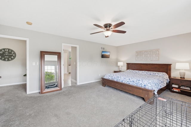 5952 Hampton Cors S, Hilliard, OH 43026 - bedroom featuring carpet, baseboards, and ceiling fan