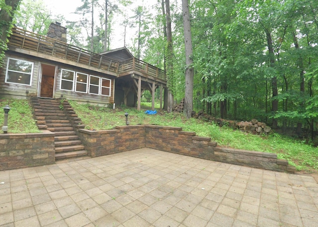 311 Chinook Ln, Sugar Grove, OH 43155 - view of patio featuring a wooden deck
